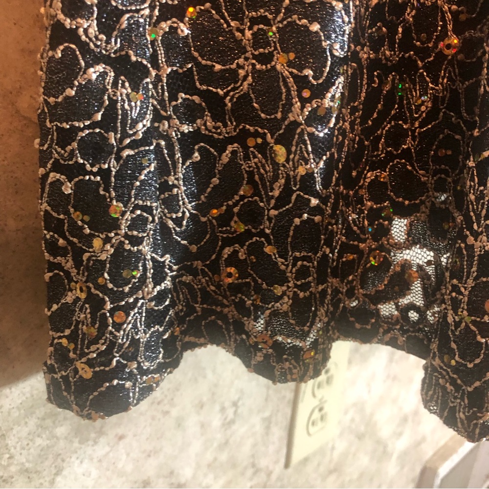 Papaya Strapless Gem Floral Party Dress - Picture 4 of 12